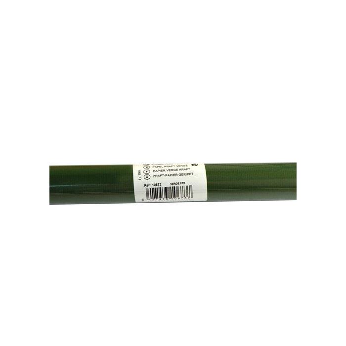 Papel De Embalar Kraft Rollo Sadipal Fusion 1X10 M Verde Fuerte