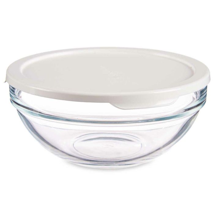 Fiambrera Redonda con Tapa Pasabahce Chefs Blanco 595 ml 14 x 6,3 x 14 cm (6 Unidades) 3