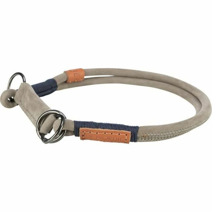 Trixie TRI4047974171509 Collar Semi-Estrangulador BE NORDIC de Piel Gris L-XL 55 cm Ø 10 mm