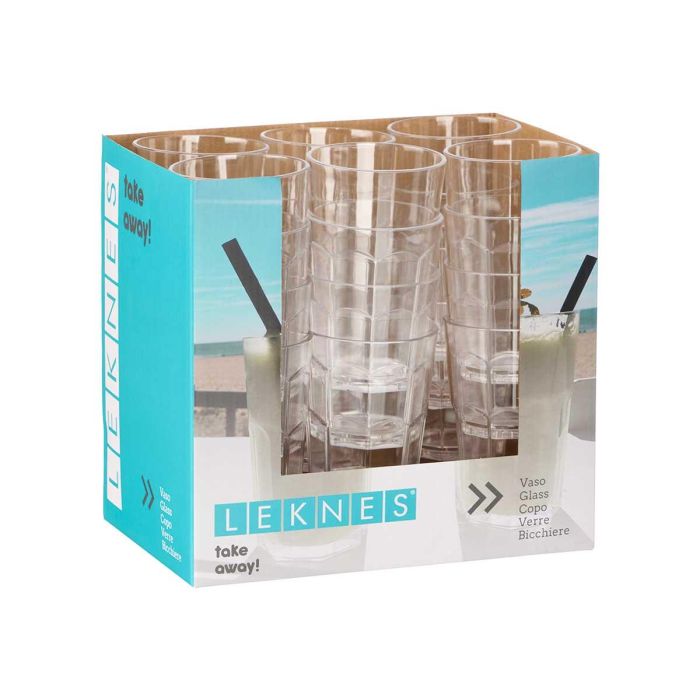 Leknes Vaso Transparente 350 ml Plástico (PS) 8 x 13.3 x 8 cm (Set de 48) 2