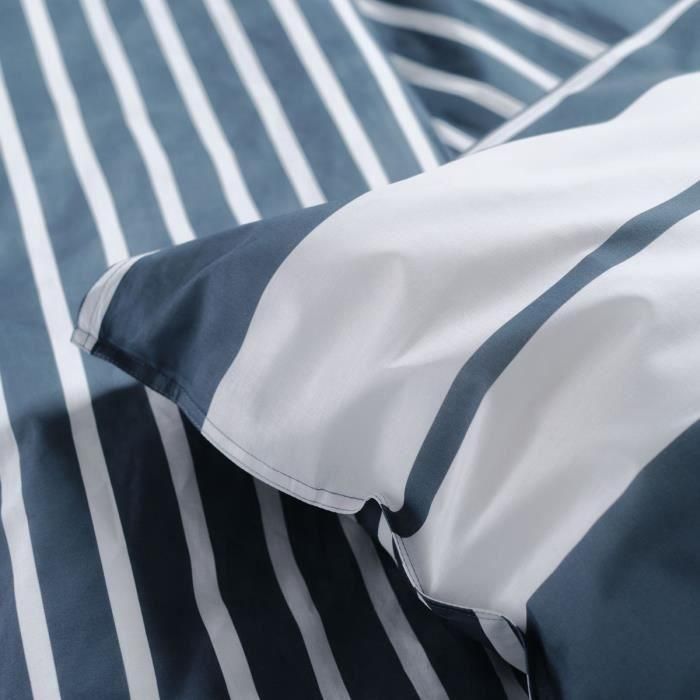 Funda nórdica para 2 personas -TODAY - 240x200 cm - 100% Algodón - Azul y Blanco 2 Funda nórdica para 2 personas -TODAY - 240x200 cm - 100% Algodón - Azul y Blanco 2