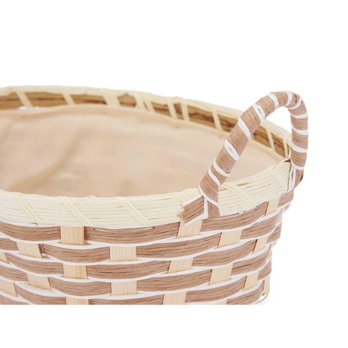 Cesta Asas Trenzado Ovalada Kinvara 27X12CM (24 Unidades) 3 Cesta Asas Trenzado Ovalada Kinvara 27X12CM (24 Unidades) 3