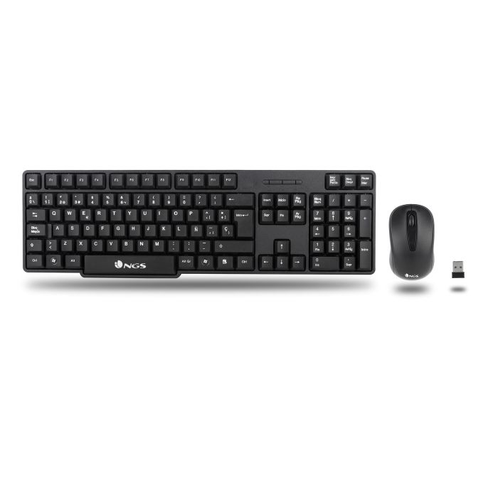 Teclado y Ratón NGS EUPHORIA KIT Negro Qwerty Español Inalámbrico 1 Teclado y Ratón NGS EUPHORIA KIT Negro Qwerty Español Inalámbrico 1