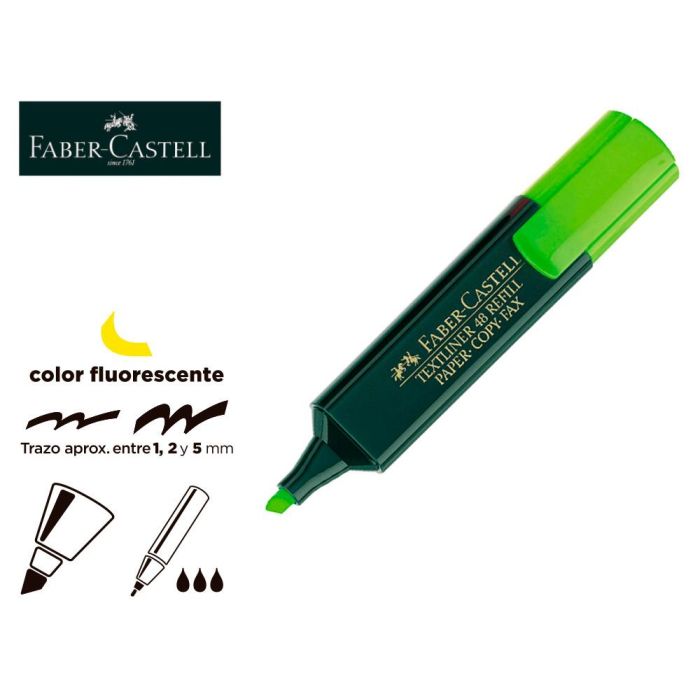 Rotulador Faber Fluorescente 48-63 Verde 10 unidades 5