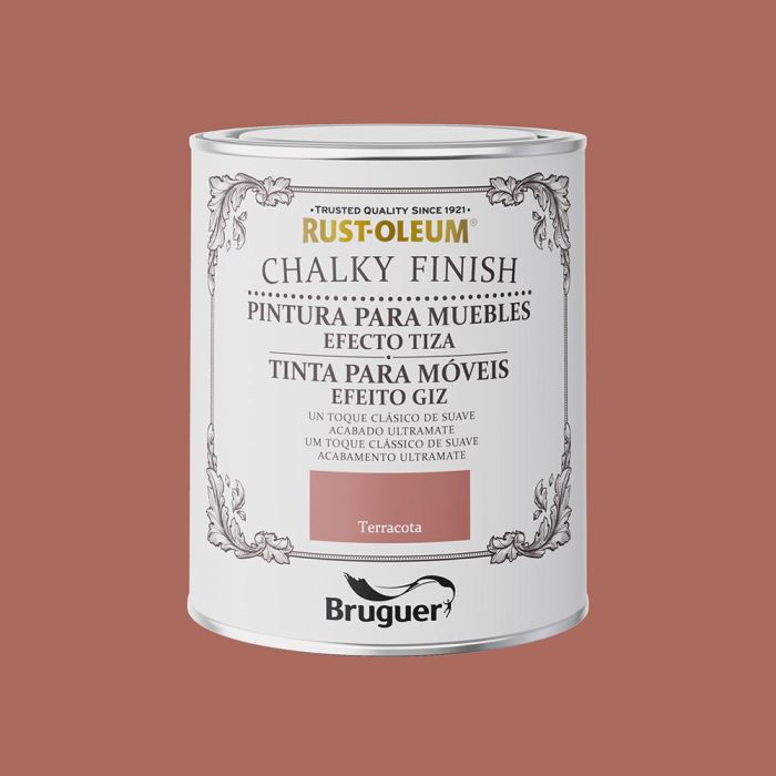 Bruguer Rust-oleum Chalky Finish Pintura al Agua Efecto Tiza Terracota 0,750l 5733893 0 Bruguer Rust-oleum Chalky Finish Pintura al Agua Efecto Tiza Terracota 0,750l 5733893 0