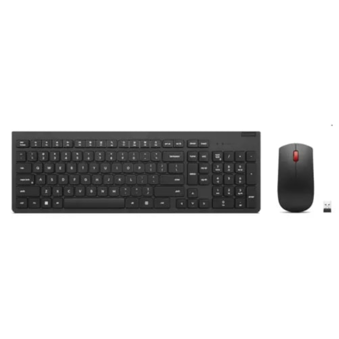 Lenovo 4X31N50739 Teclado y Ratón Inalámbrico RF, QWERTY Español, Completo, Universal, Negro, con Ratón Óptico 1600 DPI