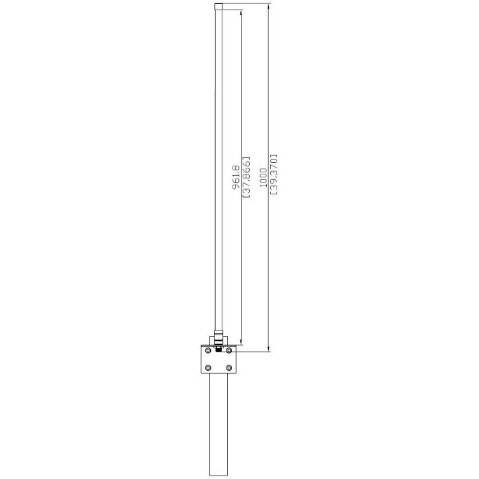 ALLNET Antenne 868MHz 7.3dbi Antenne (N-Female) Omnidirectional/Rundstrahl ANT-868-7.3dbi-OMNI LORA HELIUM IoT 2