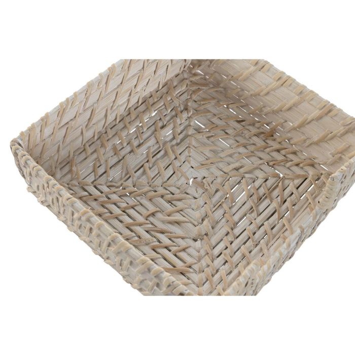 Servilletero Balines DKD Home Decor Blanco Natural 18 x 6 x 18 cm 2