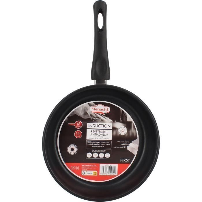 Sartén - MENASTYL - 6020246 - Acero inoxidable - 24 cm - Apta para todo tipo de fuegos, incluida inducción 1 Sartén - MENASTYL - 6020246 - Acero inoxidable - 24 cm - Apta para todo tipo de fuegos, incluida inducción 1
