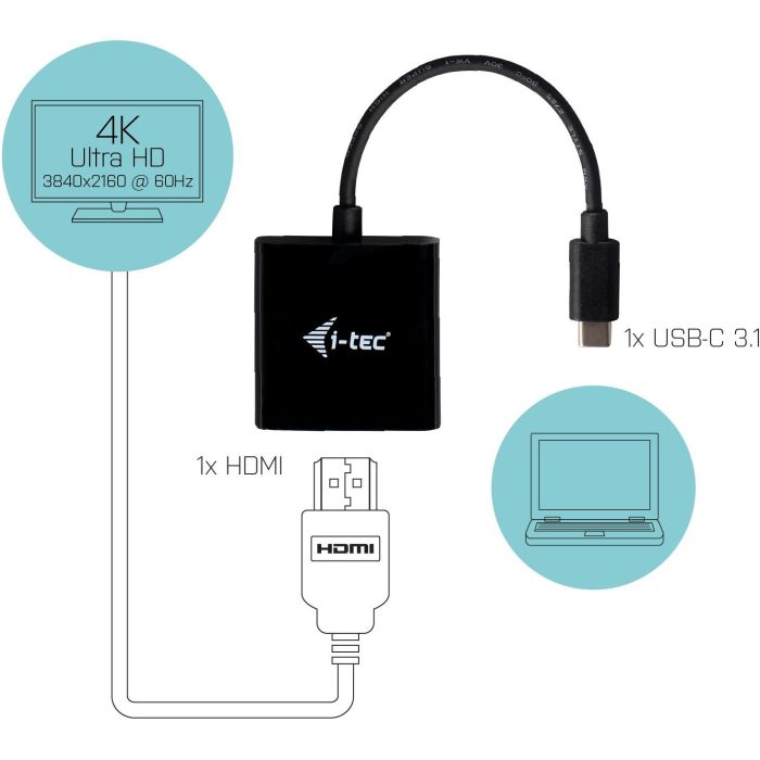 Adaptador USB C a HDMI i-Tec C31HDMI60HZP 2