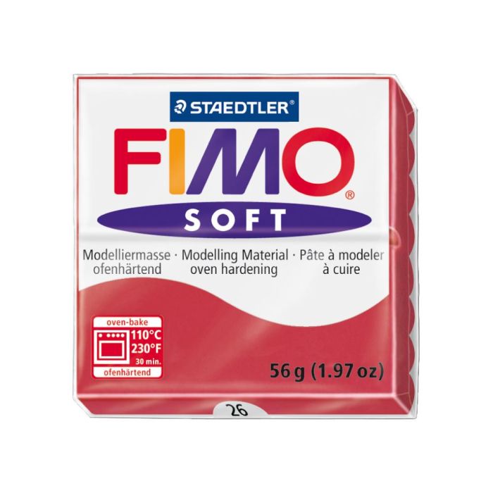 Pasta Staedtler Fimo Soft 57 gr Color Rojo Cereza 1