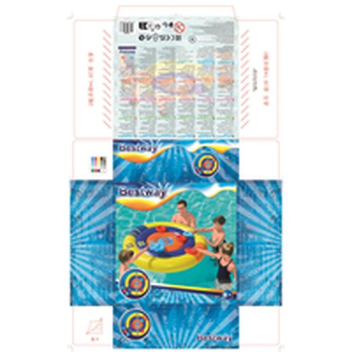 Bestway Juego Flotante Lanza Hinchable Discos D140 cm +3 Años Piscina 52566 16