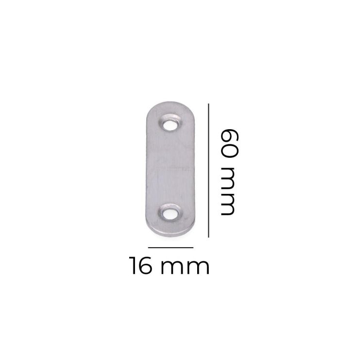 Placa acero inox 57x16x1,5mm 1