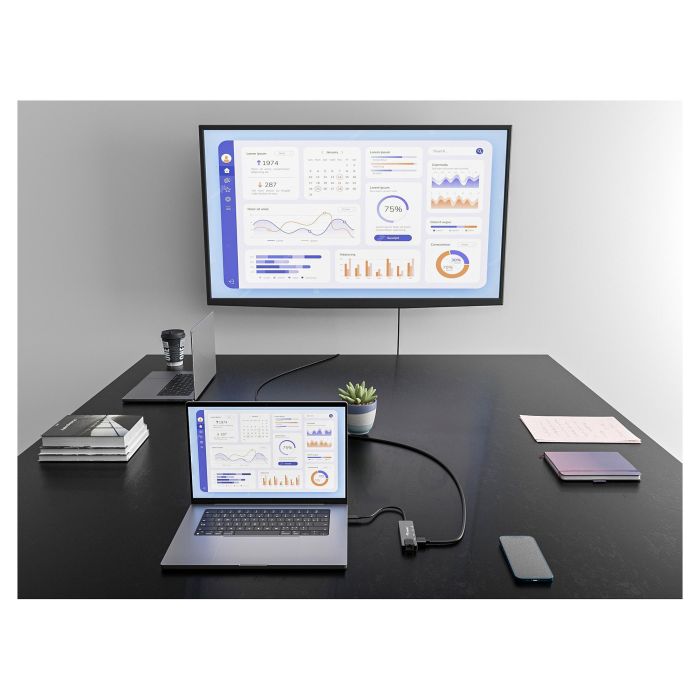 Equip Docking Station 133489 USB-C 5 en 1 con HDMI 4K/30Hz, Gigabit LAN, 2x USB 3.2, USB PD 100W 5