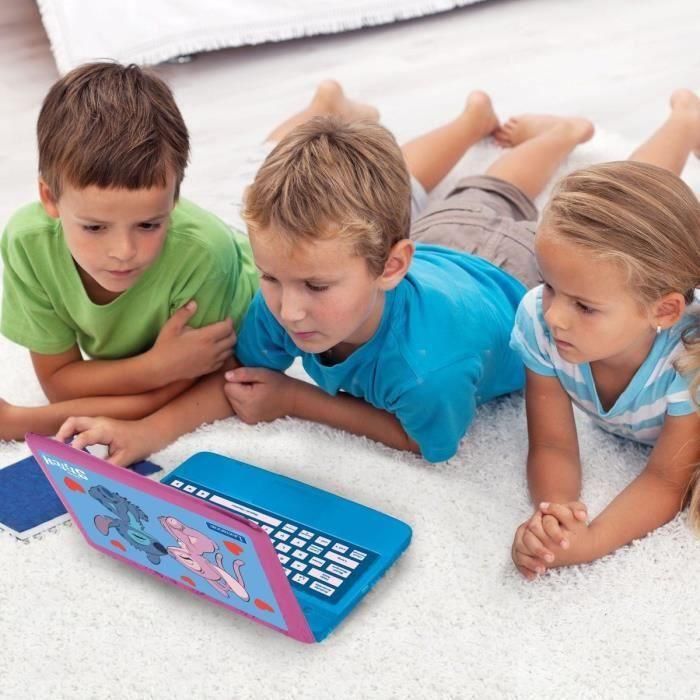 Lexibook LEX3380743115993 Ordenador educativo bilingüe Stitch y Angel – 124 actividades (francés-inglés) 2