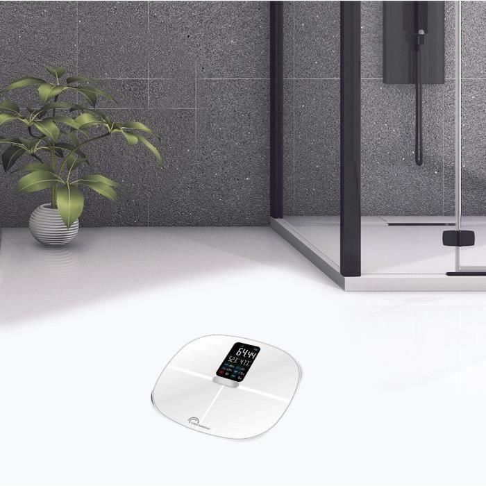 Little Balance Báscula Conectada Blanca 180kg/100g para Peso, IMC, Grasa Corporal, Agua y Músculos con Bluetooth y Pantalla XXL 2 Little Balance Báscula Conectada Blanca 180kg/100g para Peso, IMC, Grasa Corporal, Agua y Músculos con Bluetooth y Pantalla XXL 2