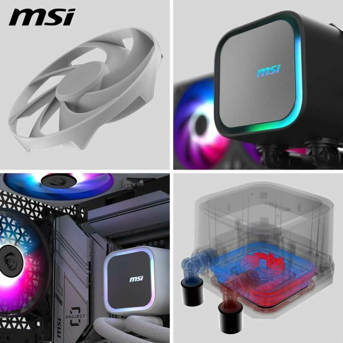 MSI MAG Coreliquid Kit Refrigeración Líquida AIO 3 Ventiladores RGB Blanco Compatible Intel LGA 1700/1851 AMD AM4/AM5 7 MSI MAG Coreliquid Kit Refrigeración Líquida AIO 3 Ventiladores RGB Blanco Compatible Intel LGA 1700/1851 AMD AM4/AM5 7