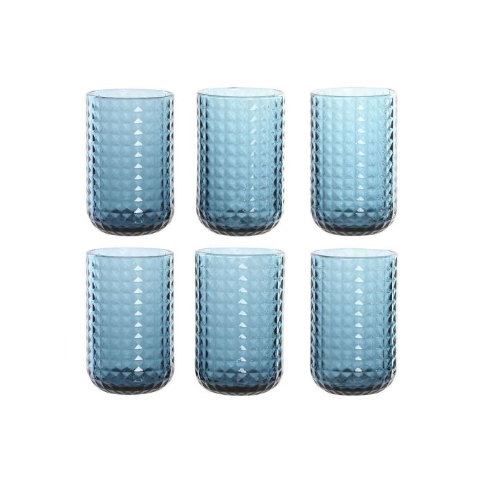 Vaso Basicos DKD Home Decor Azul 8 x 13 x 8 cm Set de 6