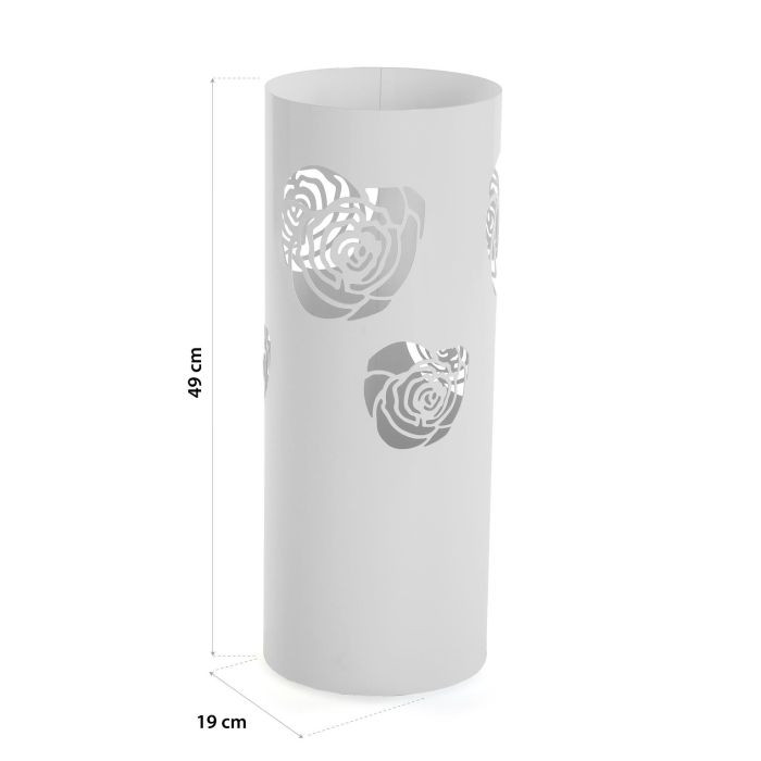 Paragüero Blanco Flower Versa 19X49CM (2 Unidades) 2 Paragüero Blanco Flower Versa 19X49CM (2 Unidades) 2
