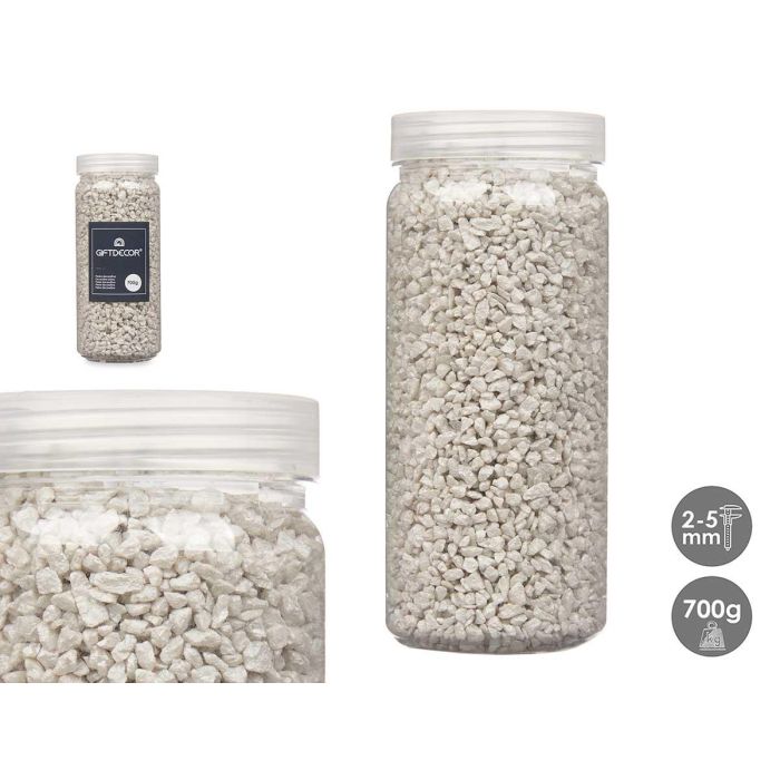 Giftdecor Bote de Piedra Metalizada 2-5 mm, 700 g, Gris - Decoración (12 Unidades) Giftdecor Bote de Piedra Metalizada 2-5 mm, 700 g, Gris - Decoración (12 Unidades)
