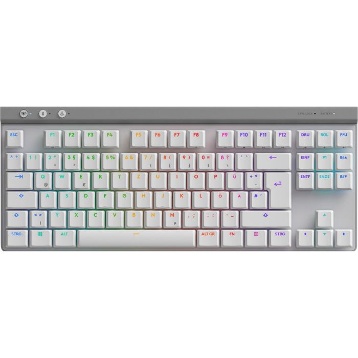 Logitech G515 LIGHTSPEED TKL Teclado Inalámbrico Gaming Mecánico QWERTZ Blanco con Iluminación LED RGB y Bluetooth