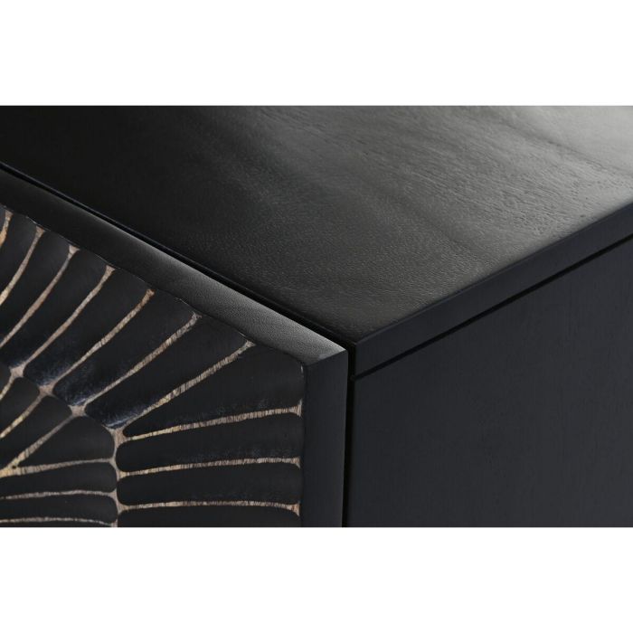 Aparador Home ESPRIT Negro Dorado Metal Madera de mango 81 x 45 x 75 cm 5