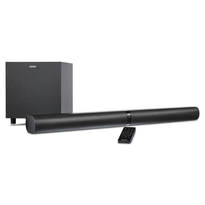 Barra de sonido 2.1 - MEDION - 2x30W RMS + Sub 60W RMS - Subwoofer inalámbrico 0 Barra de sonido 2.1 - MEDION - 2x30W RMS + Sub 60W RMS - Subwoofer inalámbrico 0