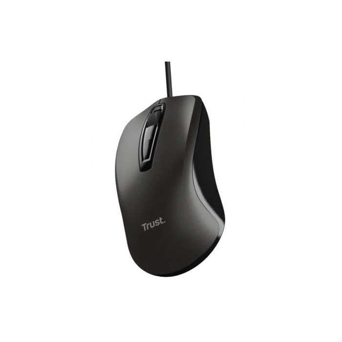 Trust Ratón 24657 Óptico con Cable hasta 1200 DPI para PC y Portátil, Compatible con Windows, Mac OS, Chrome OS, Negro 3