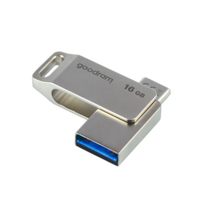 Goodram ODA3 Silver Memoria USB 16GB USB 3.2 Gen 1 Dual Tipo A y Tipo C, Plata