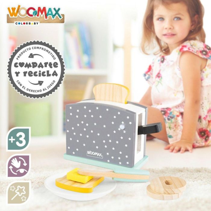 Tostadora de juguete Woomax 8 Piezas 19,5 x 12,5 x 8 cm (4 Unidades) 3