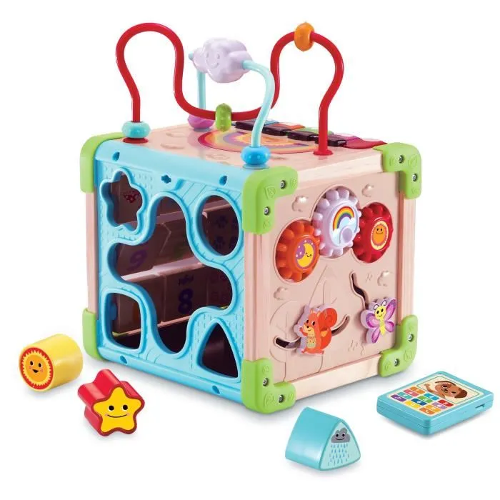 Vtech Baby VT3417766171054 Cubo Naturaleza Multiactividad Interactivo Juguete de Madera Certificado FSC 2
