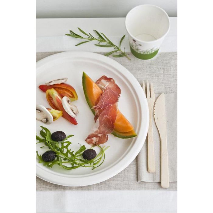 Inde Set de 15 Platos Biodegradables Quality Algon 22 cm (24 Unidades) 6 Inde Set de 15 Platos Biodegradables Quality Algon 22 cm (24 Unidades) 6