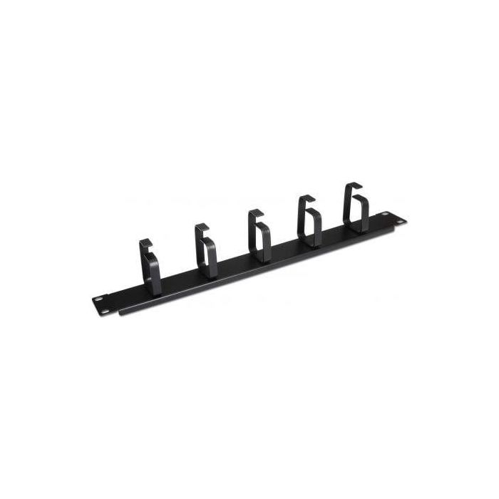 AISENS - Organizador de Cables Metalico con 5 anillos, 19 1U, Negro 1 AISENS - Organizador de Cables Metalico con 5 anillos, 19 1U, Negro 1