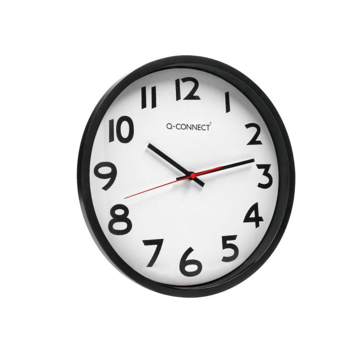 Reloj Q-Connect De Pared Plastico Oficina Redondo 34 cm Marco Negro 4 Reloj Q-Connect De Pared Plastico Oficina Redondo 34 cm Marco Negro 4