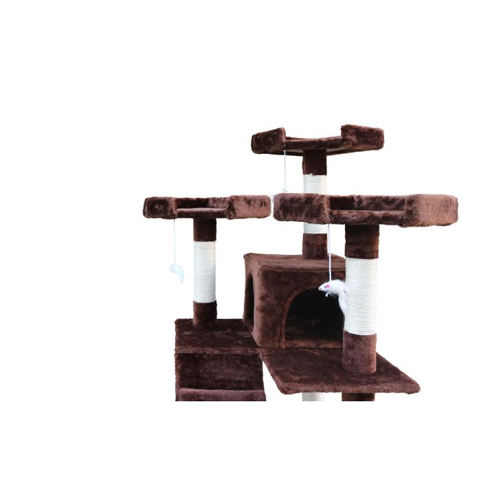 Árbol rascador para gatos Gloria 50 x 50 x 170 cm Marrón Madera Papel Sisal 4 Árbol rascador para gatos Gloria 50 x 50 x 170 cm Marrón Madera Papel Sisal 4