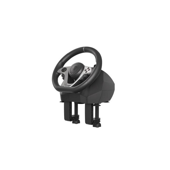 GENESIS Seaborg 400 Volante y Pedales USB Alámbrico con Vibración 900° para PC, Switch, PS3, PS4, Xbox 360, Xbox One, One S, One X Negro/Plata 5