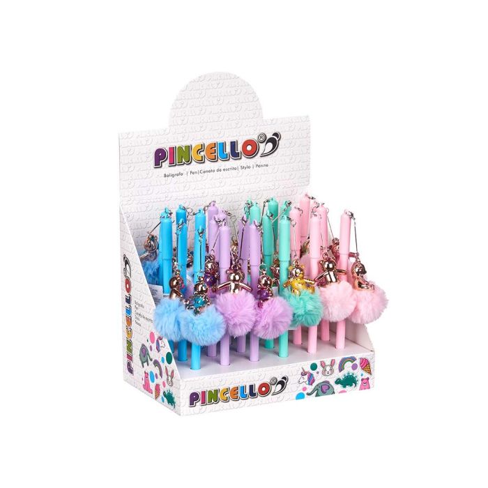 Boligrafo Pompon Oso Surtidos Pincello 5X18CM (48 Unidades) 2 Boligrafo Pompon Oso Surtidos Pincello 5X18CM (48 Unidades) 2