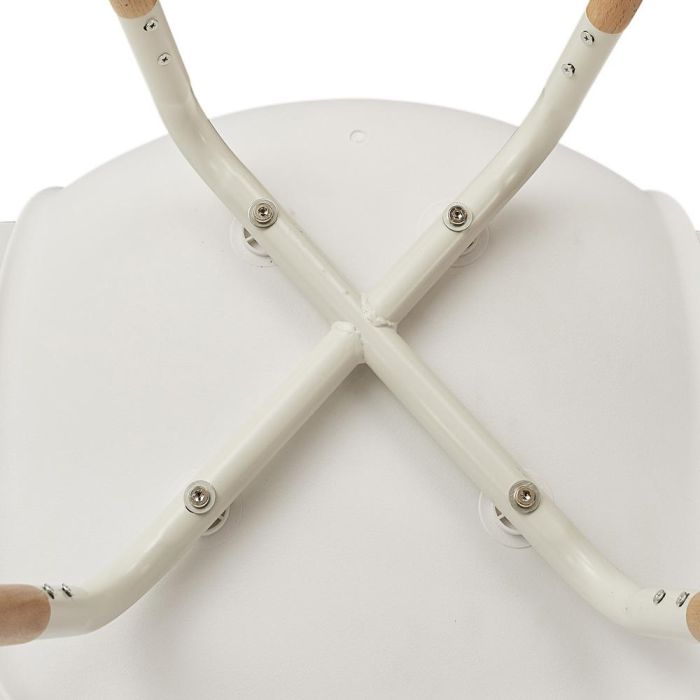 Home Deco Factory Silla Phenix Blanca Estilo Escandinavo - Polipropileno, Hierro, Haya - 55x45,9 cm; h.81,9 cm 5 Home Deco Factory Silla Phenix Blanca Estilo Escandinavo - Polipropileno, Hierro, Haya - 55x45,9 cm; h.81,9 cm 5