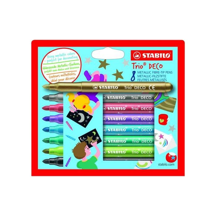 Rotulador Fibra Stabilo Trio Deco 377 Estuche De 8