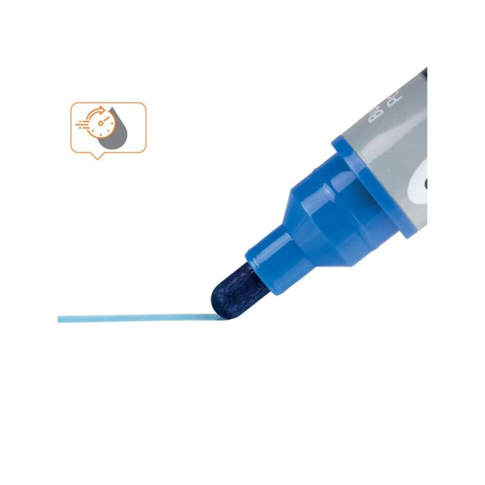 Rotulador Nobo Para Pizarra Blanca Tinta Liquida Punta Conica 3 mm Azul Caja De 10 Unidades 7