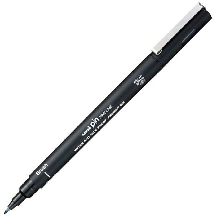 Rotulador permanente Uni-Ball PINBR-200(S) Pincel Negro 12 Piezas Rotulador permanente Uni-Ball PINBR-200(S) Pincel Negro 12 Piezas
