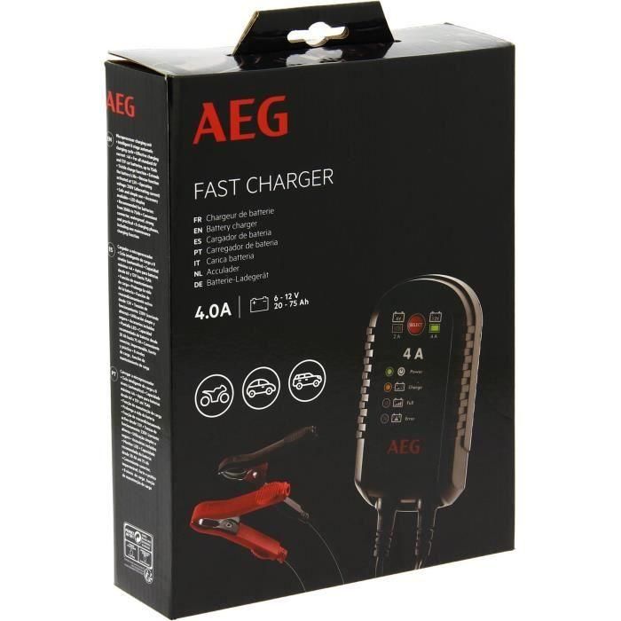 AEG 5183 Cargador de Baterías de 4000mA para Baterías de hasta 75Ah 230V 4 AEG 5183 Cargador de Baterías de 4000mA para Baterías de hasta 75Ah 230V 4