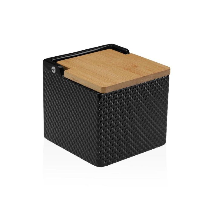 Salero Negro Nido Abeja Versa 11 cm - Bambú y Dolomita (4 Unidades) Salero Negro Nido Abeja Versa 11 cm - Bambú y Dolomita (4 Unidades)