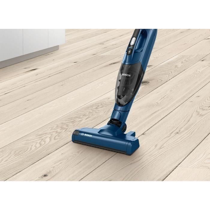 Aspirador escoba inalámbrico - BOSCH BBHF216 - 16 V máx. - Batería de litio - 36 min - Aspirador de mesa integrado - Azul 5 Aspirador escoba inalámbrico - BOSCH BBHF216 - 16 V máx. - Batería de litio - 36 min - Aspirador de mesa integrado - Azul 5