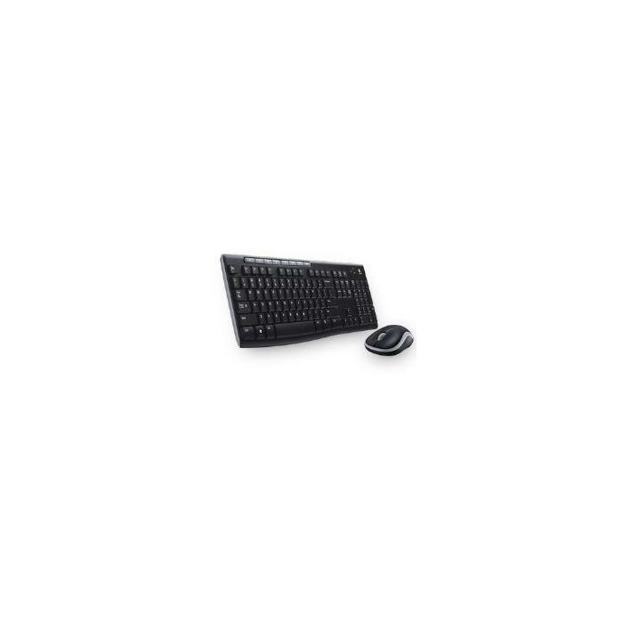 LOGITECH TECLADO + MOUSE MK270 optico wireless Negro