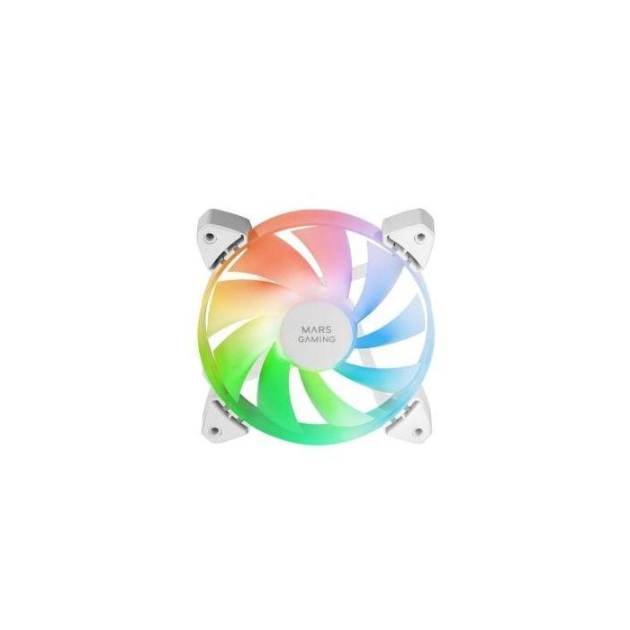 Pack 3 Ventiladores Mars Gaming MF-3A/ 12cm/ ARGB/ Blanco 4 Pack 3 Ventiladores Mars Gaming MF-3A/ 12cm/ ARGB/ Blanco 4