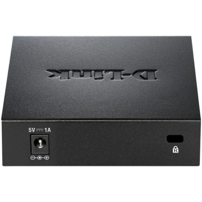 D-Link DES-105 Switch Conmutador de Red 5 Puertos Fast Ethernet 10/100 Mbps RJ-45 Plug & Play, Silencioso con Carcasa Metálica y QoS 2
