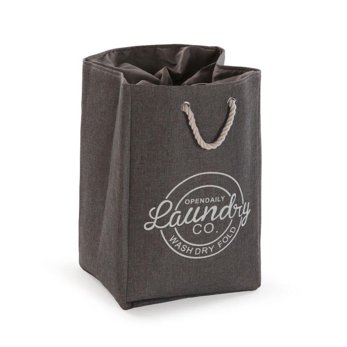 Cesto para la Ropa Sucia Versa Gris Poliéster PVC Metal EVA 30 x 55 x 36 cm 0 Cesto para la Ropa Sucia Versa Gris Poliéster PVC Metal EVA 30 x 55 x 36 cm 0