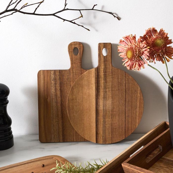 Home Deco Factory Tabla de Acacia Redonda o Cuadrada para Cortar o Servir - Colección Cocooning 1 Home Deco Factory Tabla de Acacia Redonda o Cuadrada para Cortar o Servir - Colección Cocooning 1