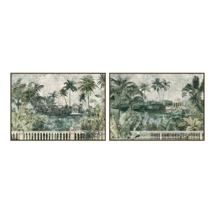 Cuadro Colonial DKD Home Decor Verde Azul 4 x 100 x 140 cm (2 Unidades) 0 Cuadro Colonial DKD Home Decor Verde Azul 4 x 100 x 140 cm (2 Unidades) 0